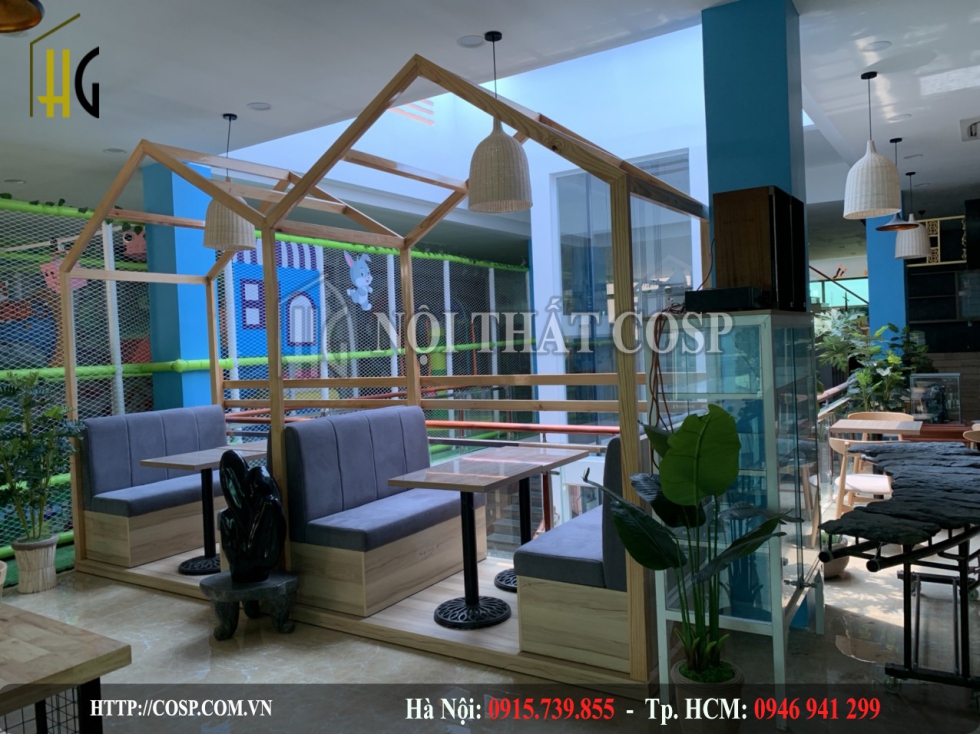 thiết kế quán cafe tại Siêu thị Chung Lý